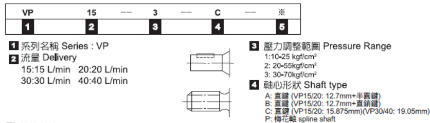 VP-20-2-C-5 TAICIN Hydraulic Variable Vane Pump 